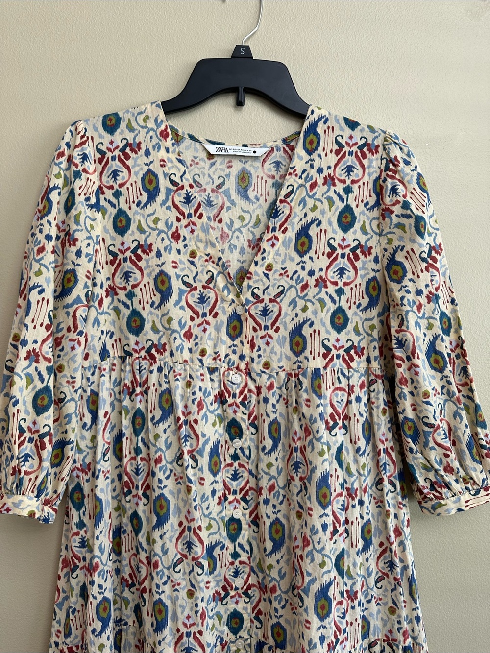 Zara Tiered Ruffle Button Front Midi Dress - Picture 6 of 16